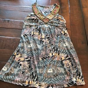 Beaded vneck sundress